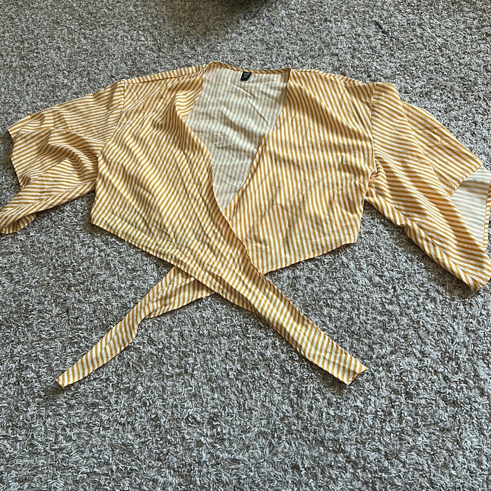 Vintage Yellow tie up top